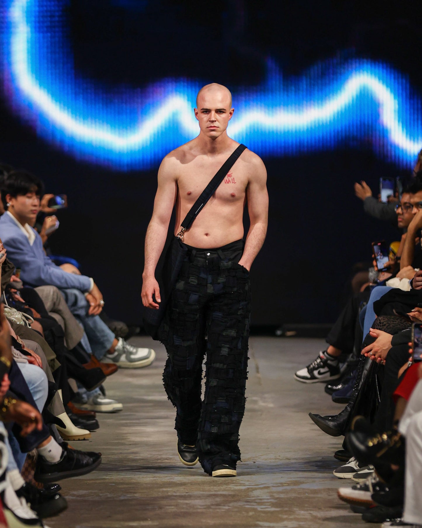 Knit Patchwork Trousers