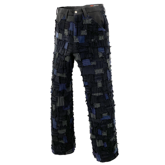 Knit Patchwork Trousers