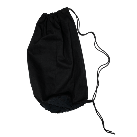 Black Denim Cinch Bag V1